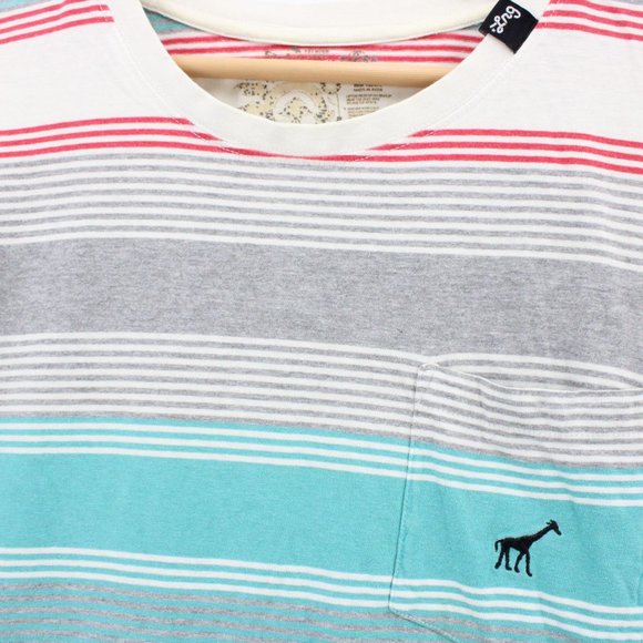 Lifted Research Group Shirt Men Multicolor Striped Short Sleeve Crewneck Size XL - Picture 5 of 9